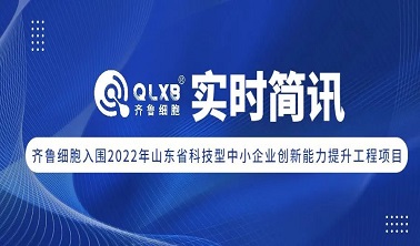 简讯丨齐鲁细胞入围2022年山东省科技型中小企业创新能力提升工程项目